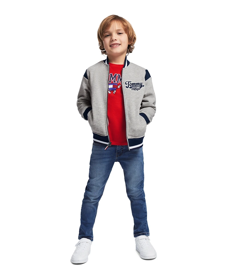 Tommy Hilfiger Boys' 2T-7 Varsity Freshman Zip-Front Jacket