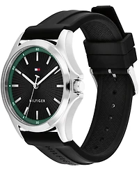 Tommy Hilfiger Men's Quartz Black Silicone Strap Watch 42mm