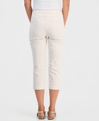 Jm Collection Petite Chain Rivet Capri Pull-On Mid-Rise Capris, Macy's Exclusive