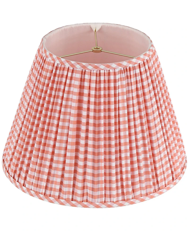 Springcrest Gingham Plaid Pleated Cotton Empire Shade (9x16x11)
