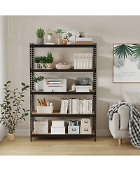 homfan Heavy Duty 5-Tier Garage Storage Rack – Adjustable Metal Utility Shelving Unit – 3850 lbs Total Load – for Basement, Kitchen, Pantry, Laundry