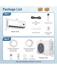 Sugift 24000 Btu 18.1 SEER2 208/230V Wifi Mini Split Air Conditioner with Alexa