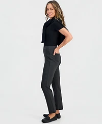 Style & Co Petite Houndstooth-Print High-Rise Pull-On Pants, Macy's Exclusive