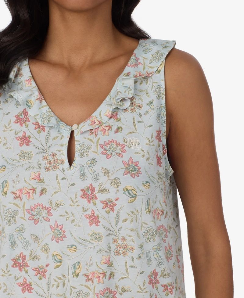 Lauren Ralph Women's Sleeveless Pull-On Short Nightgown