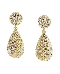 Steve Madden Faux Stone Boho Pave Double Drop Earrings