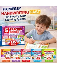 Quokka Tracing Books for Kids Ages 3-5 - Dry Erase Activity Books for Kids Ages 3-5 - Writing Practice Workbook with Markers