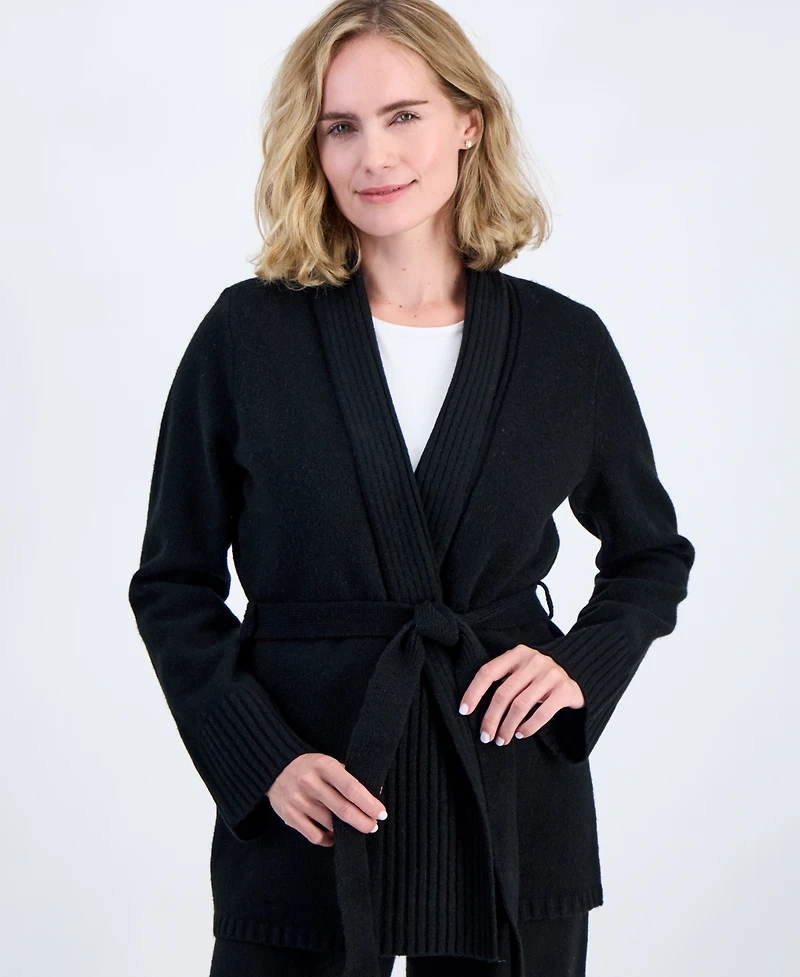 Style & Co Petite Long-Sleeve Wrap V-Neck Cardigan, Macy's Exclusive