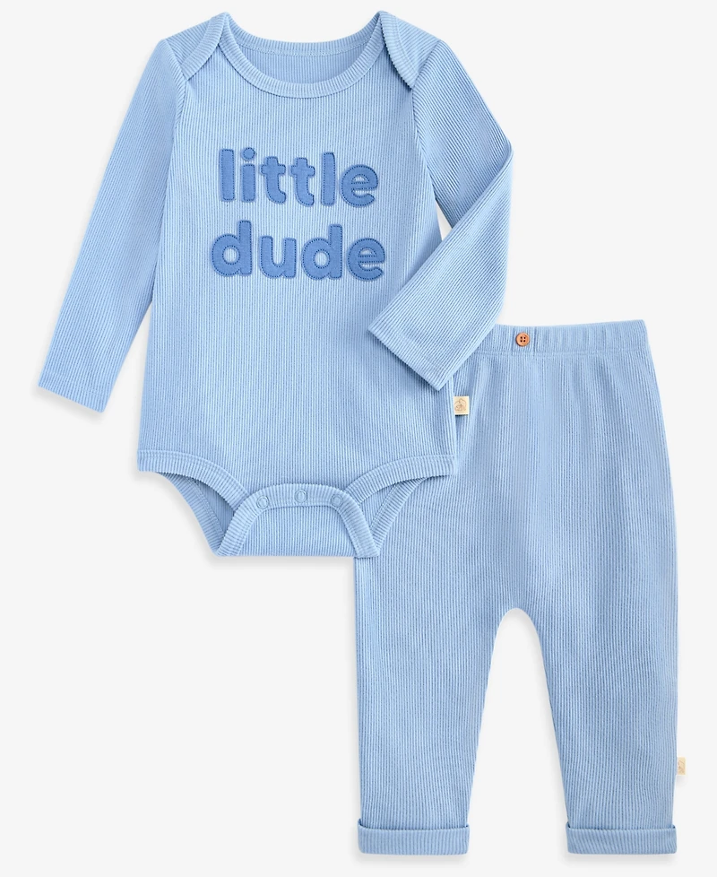 First Impressions Baby Boys' 0M-24M Little Dude Bodysuit and Leggings, 2-Piece Set, Macy's Exclusive