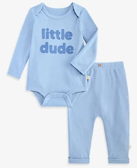 First Impressions Baby Boys' 0M-24M Little Dude Bodysuit and Leggings, 2-Piece Set, Macy's Exclusive