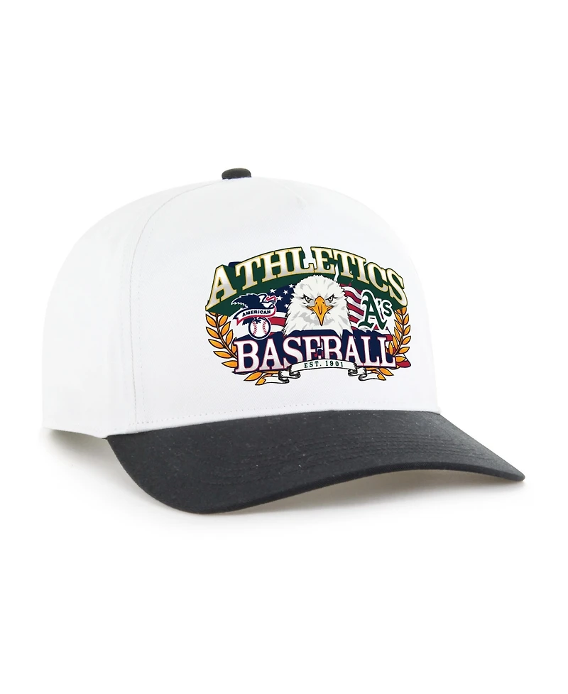 '47 Brand Men's White/Black Athletics Americana Eagle Hitch Adjustable Hat