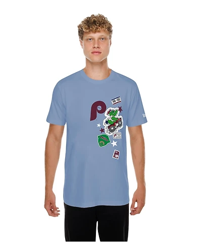 New Era Men's Light Blue Philadelphia Phillies City Patch T-Shirt