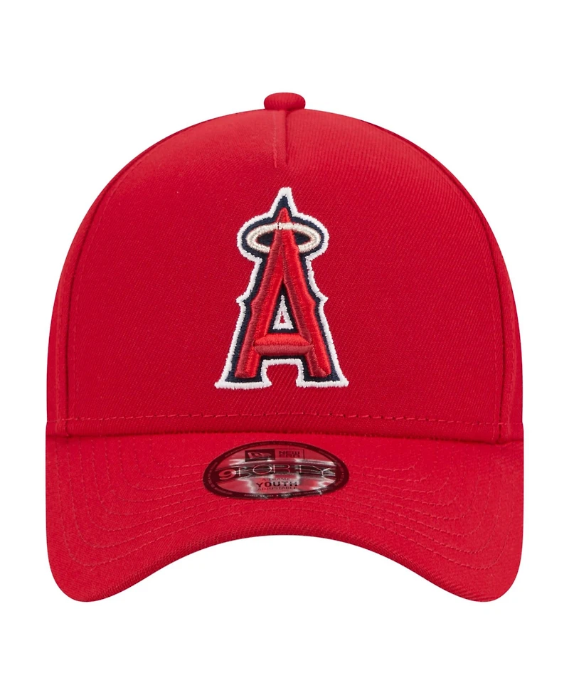 New Era Big Boys and Girls Red Los Angeles Angels 9FORTY A-Frame Adjustable Hat