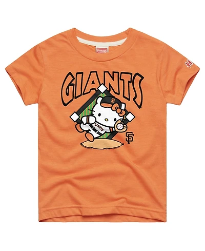 Homage Big Boys and Girls Orange San Francisco Giants Hello Kitty x Mlb Tri-Blend T-Shirt