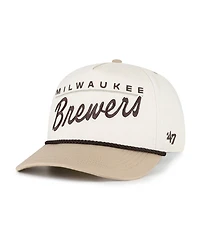 '47 Brand Men's Natural/Tan Milwaukee Brewers Neutral Terrain Hitch Rope Adjustable Hat