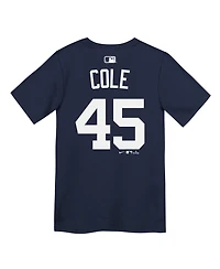 Nike Big Boys and Girls Gerrit Cole Navy New York Yankees Name & Number T-Shirt