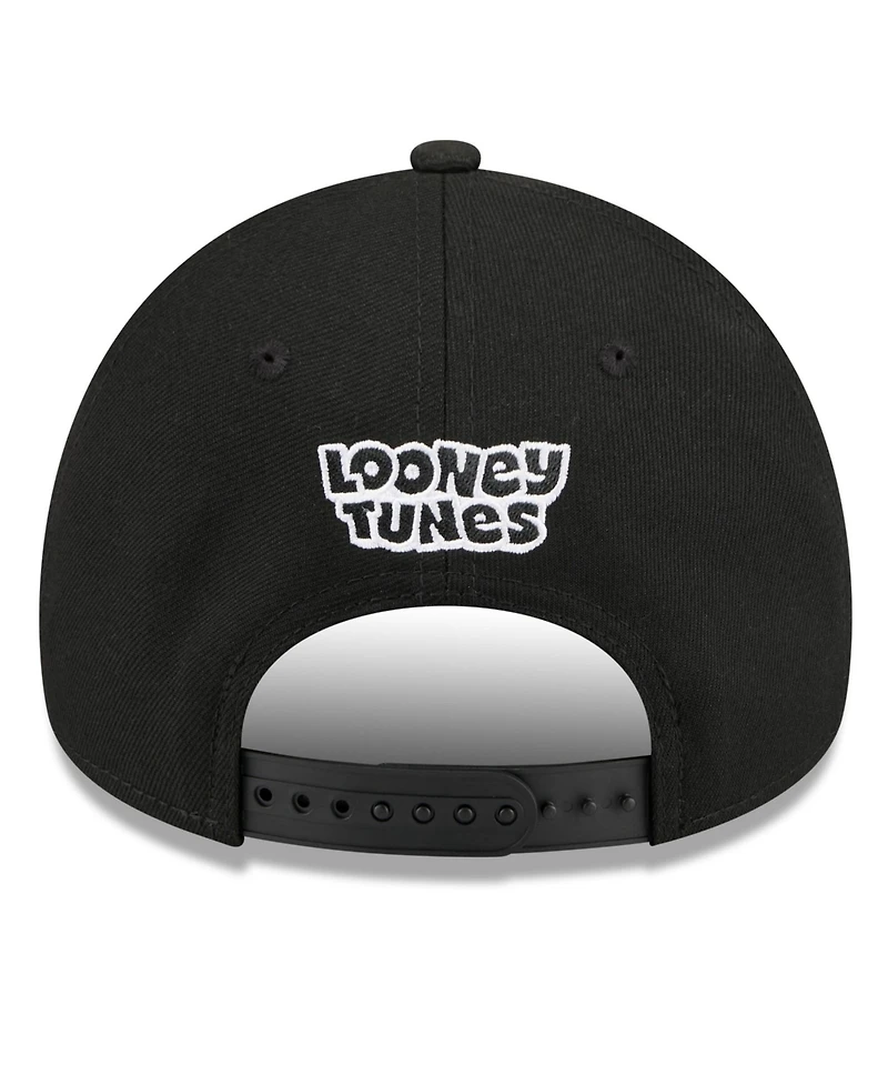 New Era Big Boys and Girls Black Baltimore Orioles Looney Tunes A-Frame 9FORTY Adjustable Hat