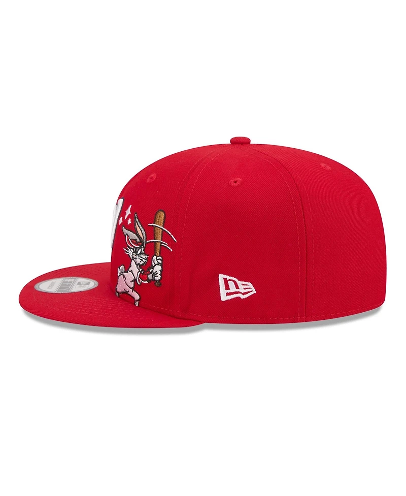 New Era Men's Red Washington Nationals Looney Tunes Bugs Bunny 9FIFTY Snapback Hat