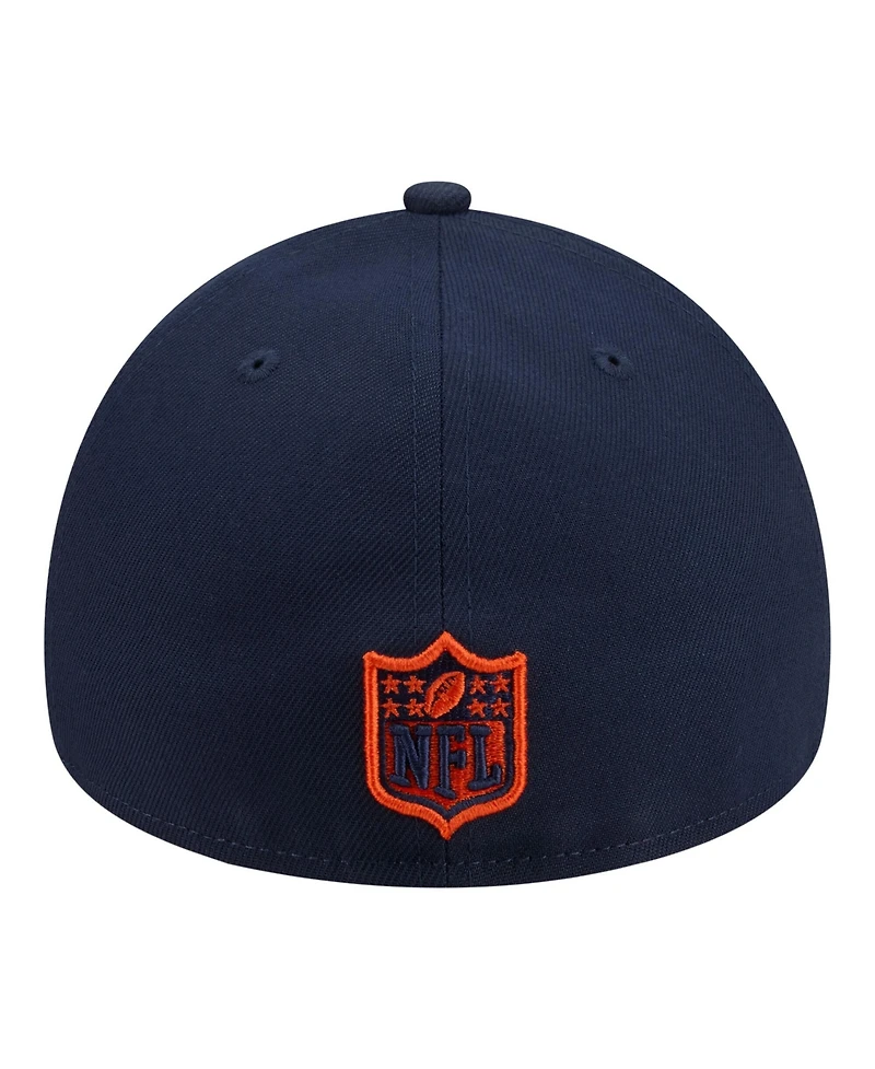 New Era Men's Navy Chicago Bears A-Frame 59FORTY Fitted Hat