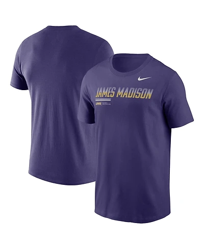 Nike Men's Purple James Madison Dukes Wordmark Logo Legend T-Shirt