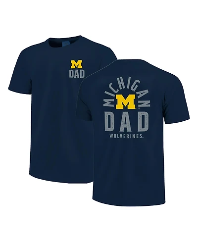 Image One Men's Navy Michigan Wolverines Father's Day Mascot Overlay T-Shirt