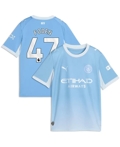 Puma Big Boys and Girls Phil Foden Light Blue Manchester City 2026/27 Home Replica Jersey