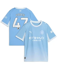 Puma Big Boys and Girls Phil Foden Light Blue Manchester City 2026/27 Home Replica Jersey