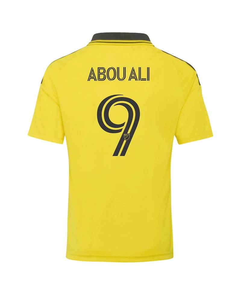 Adidas Big Boys and Girls Wessam Abou Ali Yellow Columbus Crew 2026 The Crafted for Excellence Kit Replica Jersey
