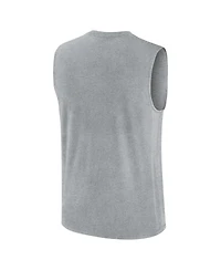 Nike Men's Heather Gray Ohio State Buckeyes Primetime Legend Arch Dri-fit Muscle Tank Top