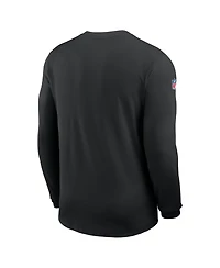 Nike Men's Black Baltimore Ravens Sideline Coaches Uv Dri-fit Long Sleeve Shirt