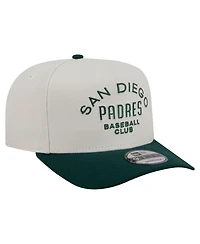 New Era Men's Cream/Dark Green San Diego Padres Chrome A-Frame 9FIFTY Snapback Hat