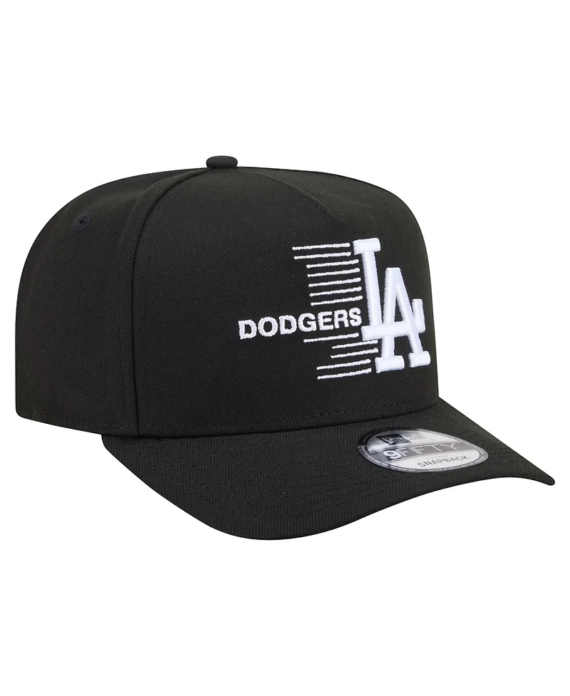 New Era Men's Black Los Angeles Dodgers Motion A-Frame 9FIFTY Snapback Hat