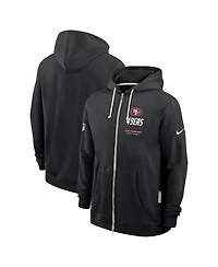 Nike Men's Black San Francisco 49ers Sideline Standard Issue Dri-fit Full-Zip Hoodie