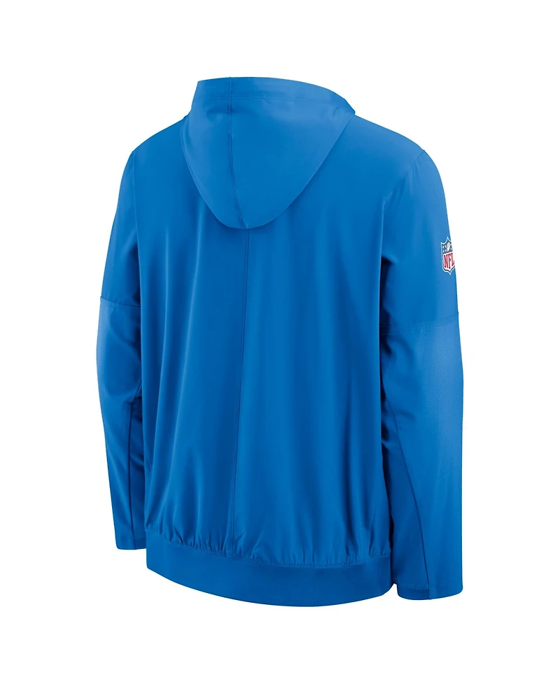 Nike Men's Blue Detroit Lions Alt Anorak Half-Zip Hooded Jacket