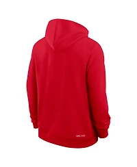 Nike Men's Scarlet Ohio State Buckeyes 2026 Sideline Standard Issue Dri-fit Full-Zip Hoodie