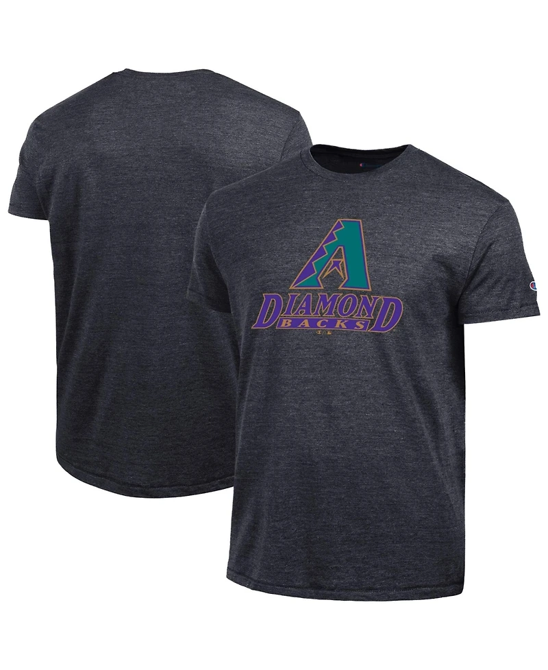 Champion Men's Black Arizona Diamondbacks Cooperstown Logo Tri-Blend T-Shirt