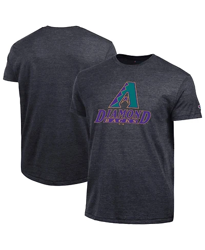 Champion Men's Black Arizona Diamondbacks Cooperstown Logo Tri-Blend T-Shirt