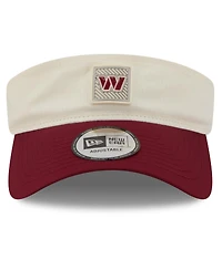 New Era Men's Cream/Burgundy Washington Commanders 2026 Nfl Training Camp Adjustable Visor Hat
