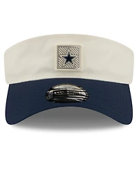 New Era Men's Cream/Navy Dallas Cowboys 2026 Nfl Training Camp Adjustable Visor Hat