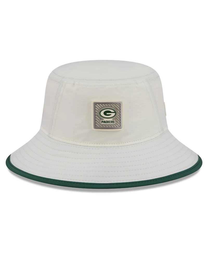 New Era Men's Cream Green Bay Packers 2026 Nfl Training Camp Sport Bucket Hat