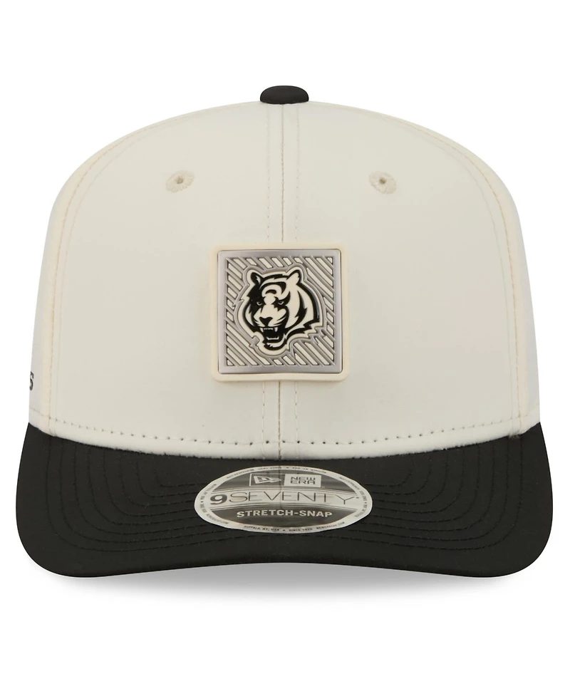New Era Men's Cream/Black Cincinnati Bengals 2026 Nfl Training Camp 9SEVENTY Adjustable Hat