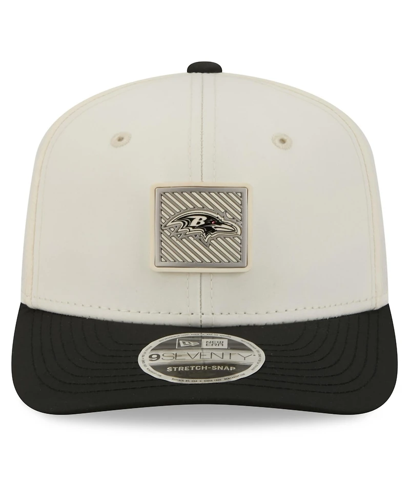 New Era Men's Cream/Black Baltimore Ravens 2026 Nfl Training Camp 9SEVENTY Adjustable Hat