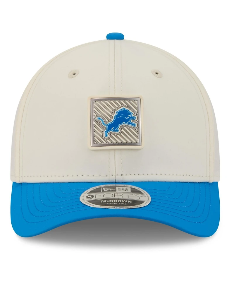 New Era Men's Cream/Blue Detroit Lions 2026 Nfl Training Camp 9FORTY Adjustable Hat