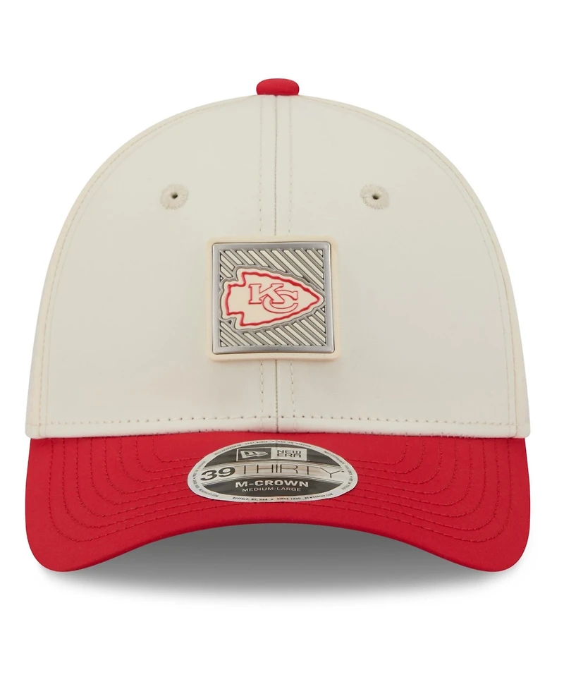 New Era Men's Cream/Red Kansas City Chiefs 2026 Nfl Training Camp 39THIRTY Flex Hat