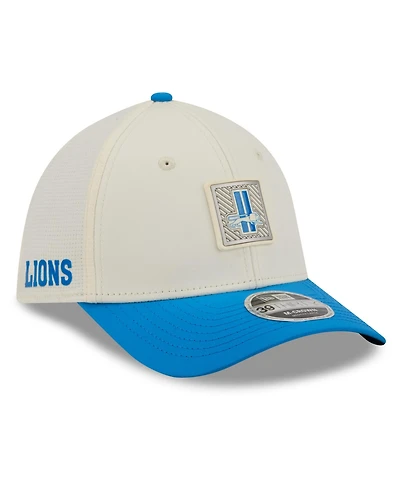 New Era Men's Cream/Blue Detroit Lions 2026 Nfl Training Camp 39THIRTY Flex Hat