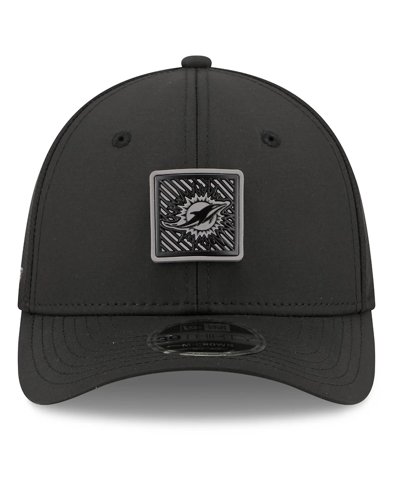 New Era Men's Black Miami Dolphins 2026 Nfl Training Camp 39THIRTY Flex Hat