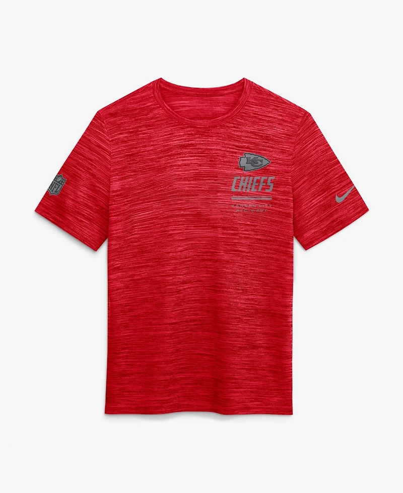 Nike Men's Red Kansas City Chiefs Sideline Double Covered Dri-fit Velocity T-Shirt