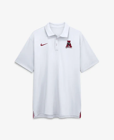 Nike Men's White Alabama Crimson Tide 2026 Sideline Tour Dri-fit Polo Shirt