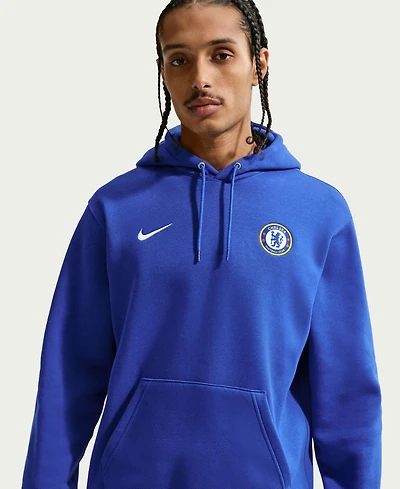 Nike Men's Blue Chelsea Club Crest Fleece Hoodie