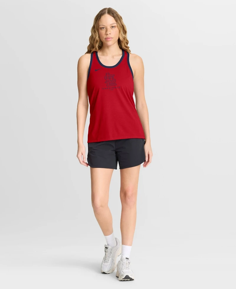 Nike Women's Red St. Louis Cardinals Tri-Blend Dri-fit Racerback Tank Top