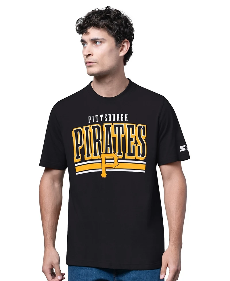 Starter Men's Heather Gray/Black Pittsburgh Pirates Two-Pack Long Sleeve Short T-Shirt Set